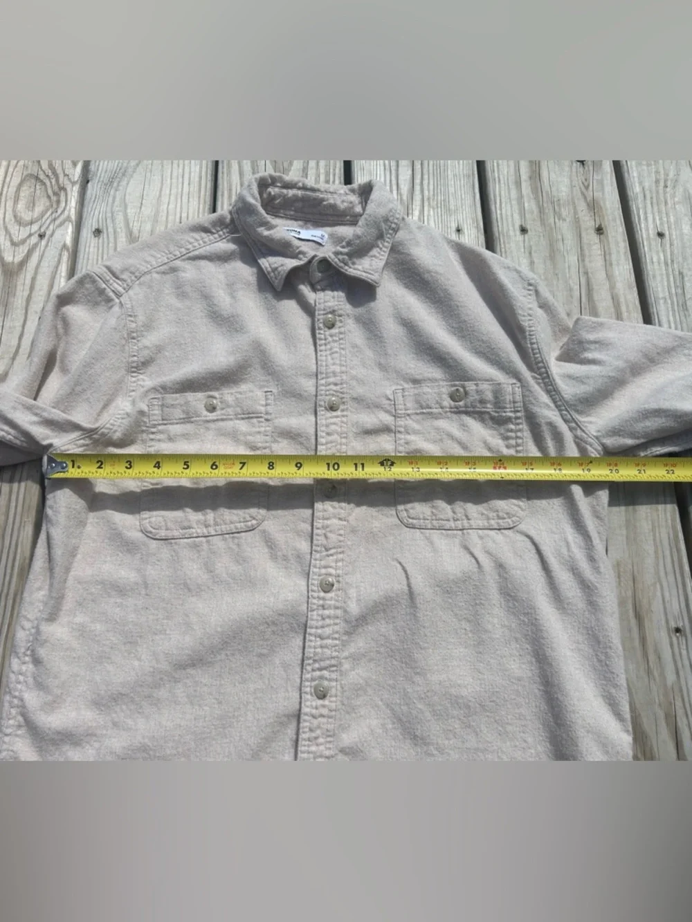 Sonoma Supersoft Flannel‎ mens Color Beige Size Medium Classic Outdoor Cozy